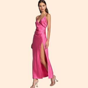 Sofia The Label Silk Dress Pink